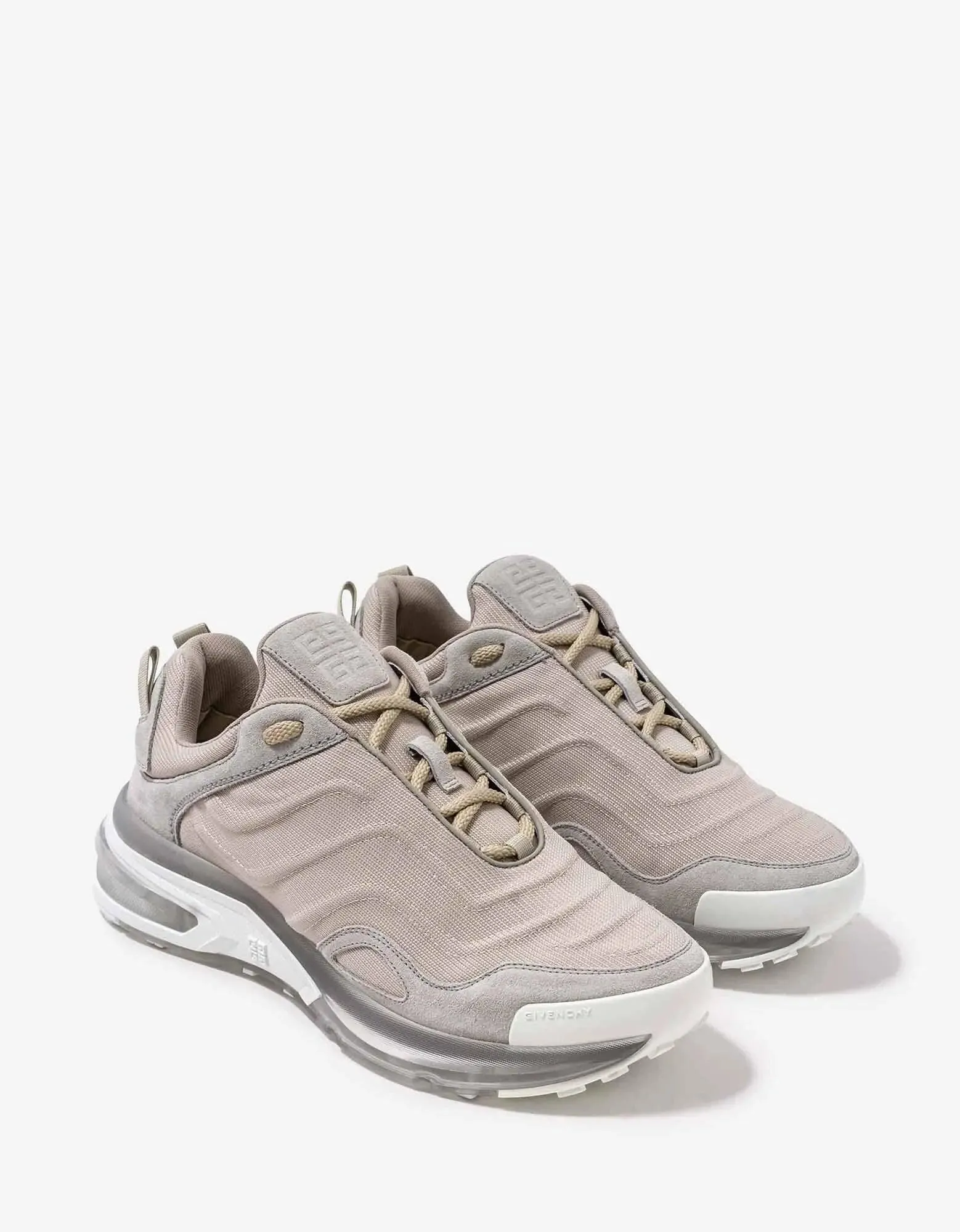 Givenchy Cream Giv 1 Leather & Mesh Trainers sold by Zoo Fashions