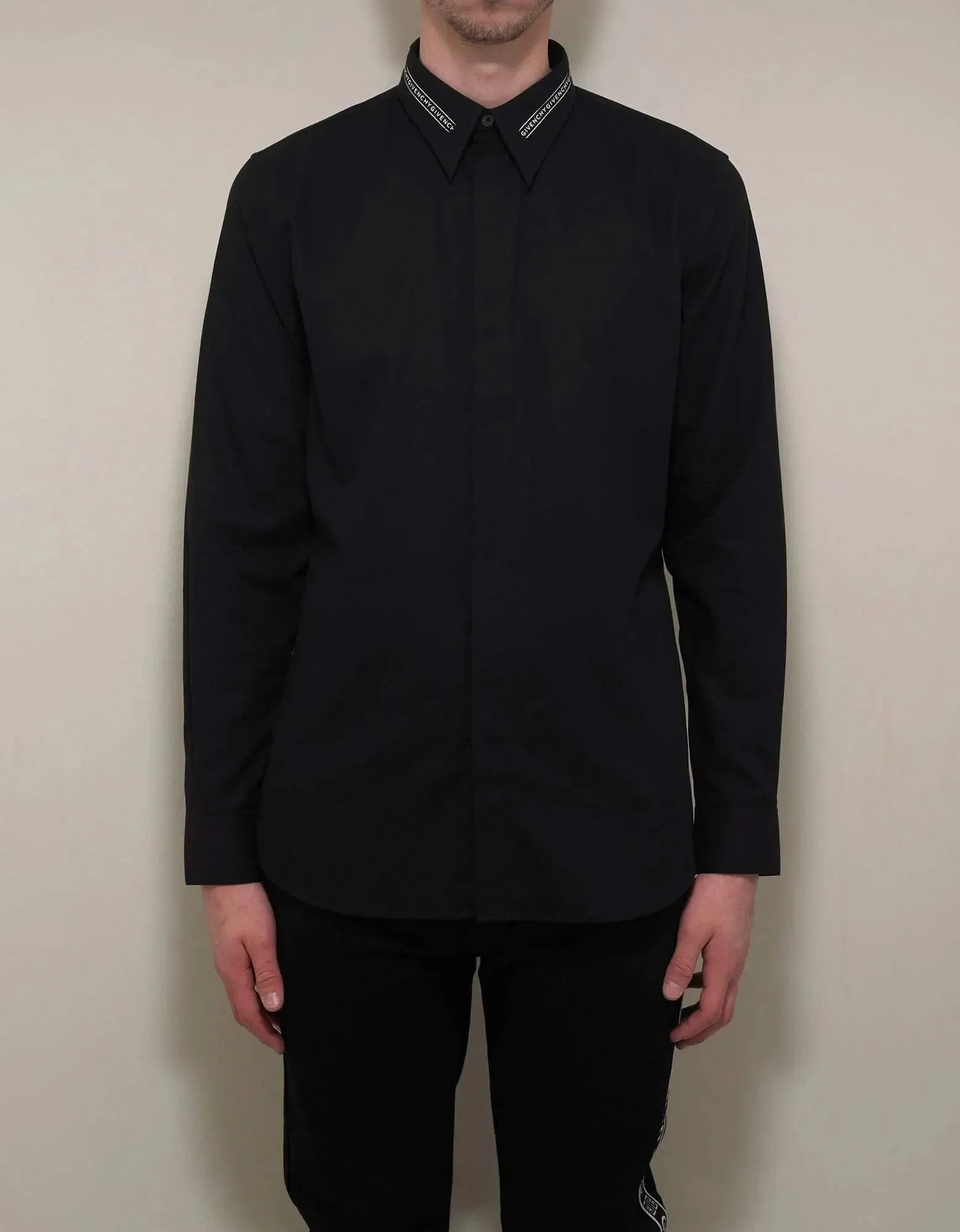 Givenchy Black Logo Collar Shirt sold by Zoo Fashions product image thumbnail 5