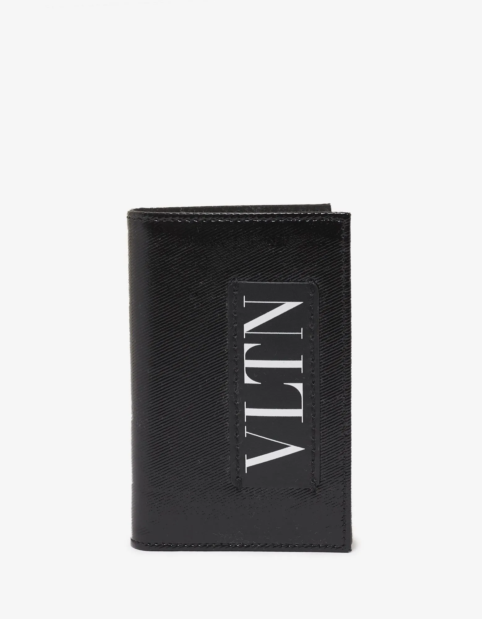 Valentino Black Patent Leather VLTN Card Wallet sold by Zoo Fashions