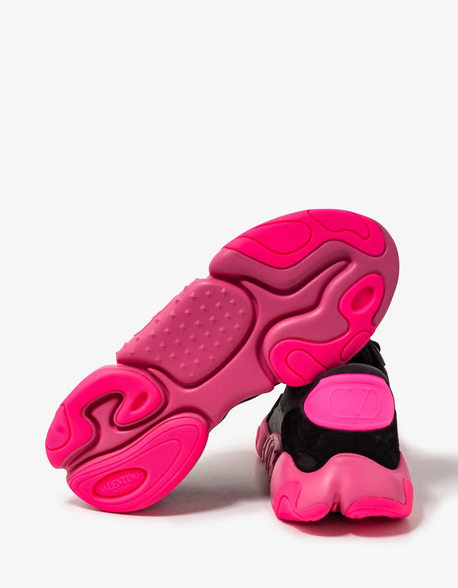 Valentino Black Bubbleback Mesh and Suede Trainers sold by Zoo Fashions product image thumbnail 5