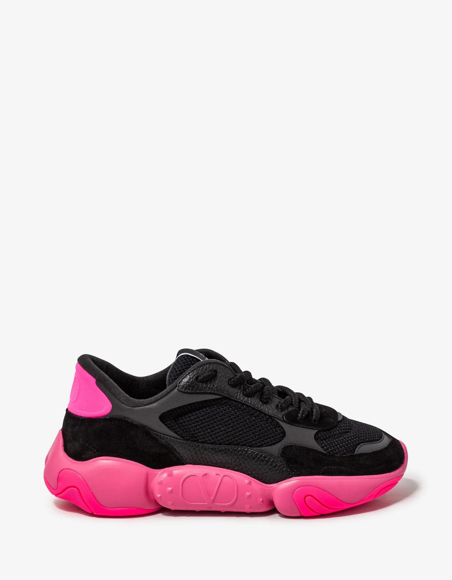 Valentino Black Bubbleback Mesh and Suede Trainers sold by Zoo Fashions product image thumbnail 2