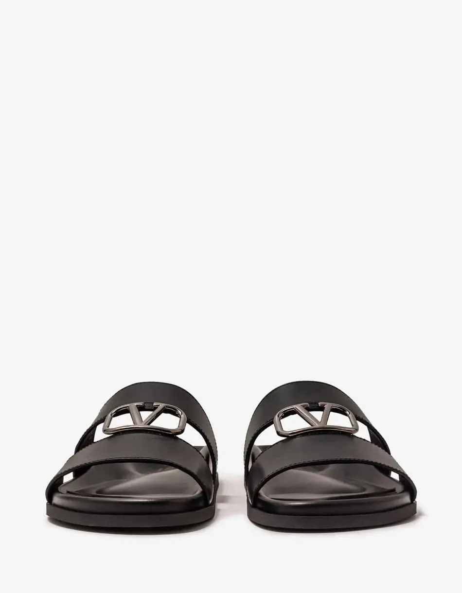 Valentino Black VLogo Slide Sandals sold by Zoo Fashions product image thumbnail 5