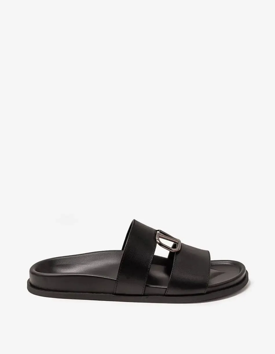 Valentino Black VLogo Slide Sandals sold by Zoo Fashions product image thumbnail 4