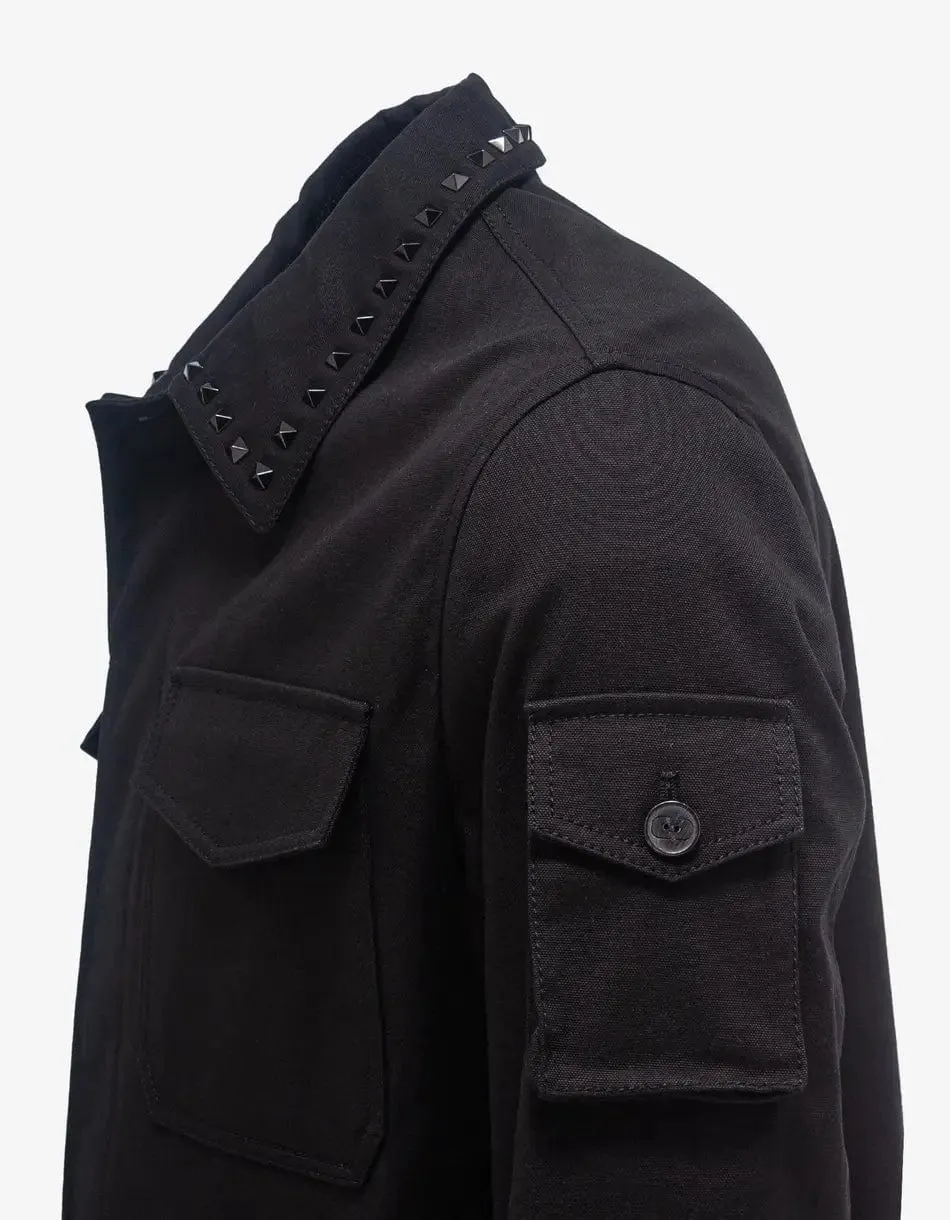Valentino Black Untitled Stud Overshirt sold by Zoo Fashions product image thumbnail 5