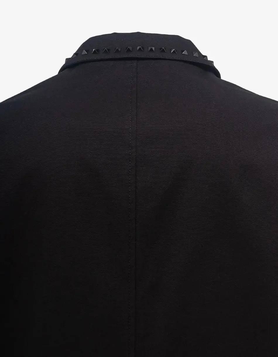 Valentino Black Untitled Stud Overshirt sold by Zoo Fashions product image thumbnail 4