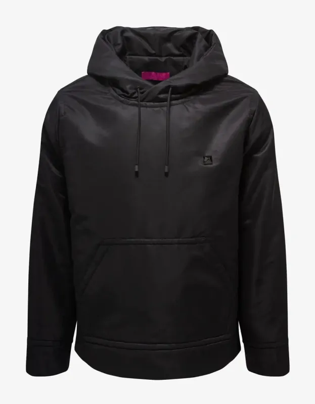 Valentino Black Stud Detail Nylon Hoodie sold by Zoo Fashions