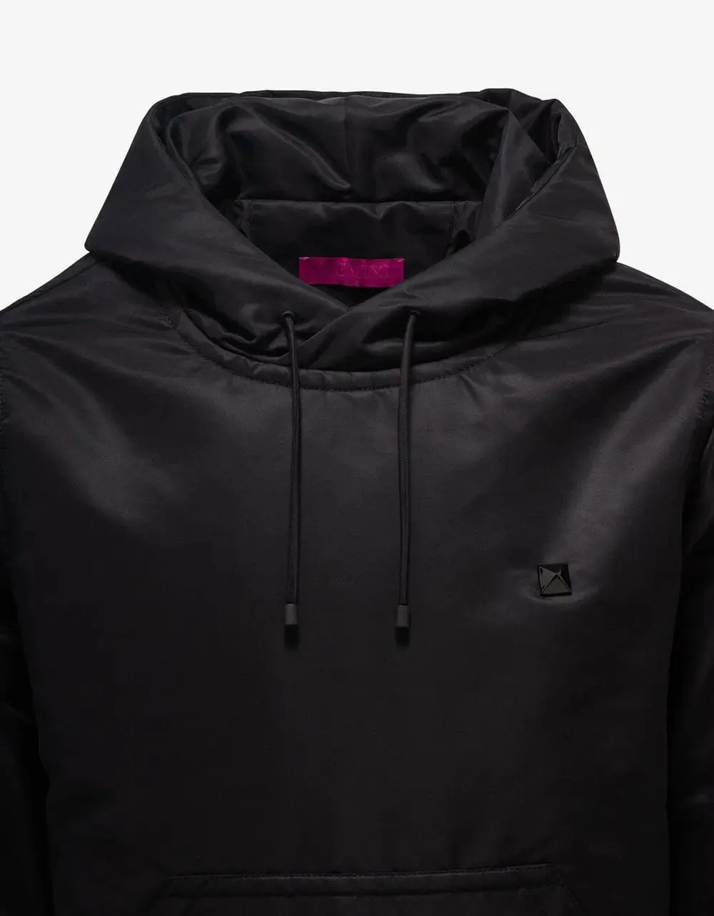 Valentino Black Stud Detail Nylon Hoodie sold by Zoo Fashions product image thumbnail 3