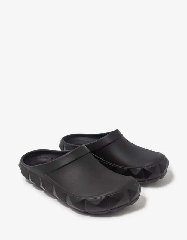 Valentino Black Roman Stud Turtle Clog sold by Zoo Fashions