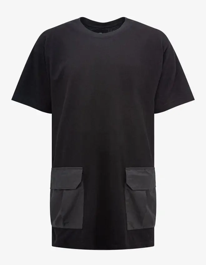 Y-3 Black Crepe Jersey Pocket T-Shirt sold by Zoo Fashions