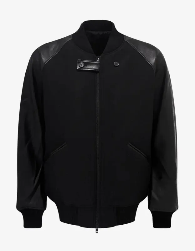Y-3 Black Classic Varsity Jacket sold by Zoo Fashions