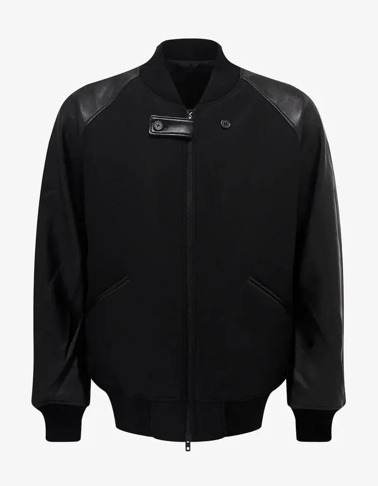 Y-3 Black Classic Varsity Jacket sold by Zoo Fashions