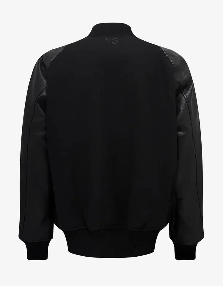 Y-3 Black Classic Varsity Jacket sold by Zoo Fashions product image thumbnail 2