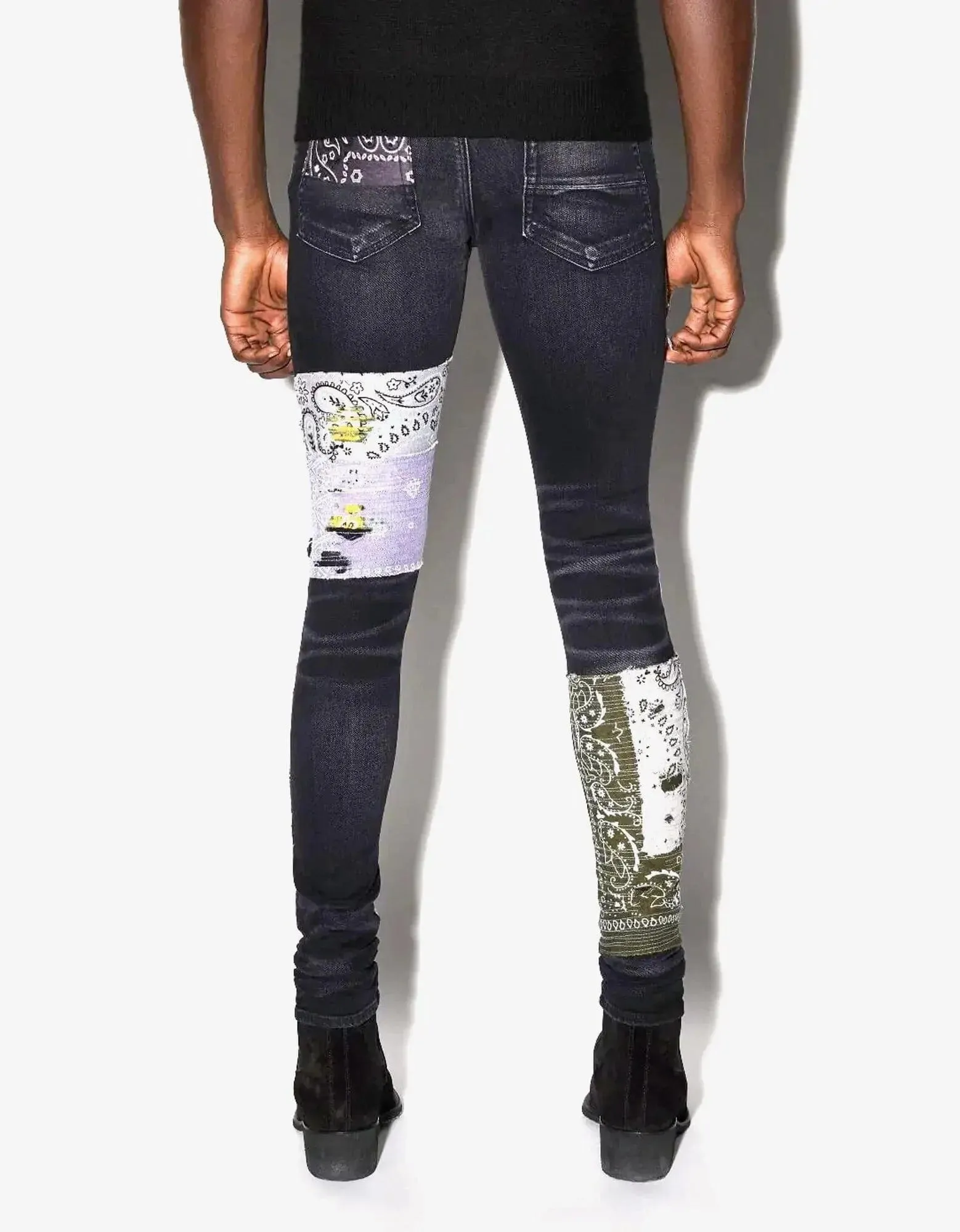 Amiri Jeans Bandana Art Patch Aged Black sold by Zoo Fashions product image thumbnail 2