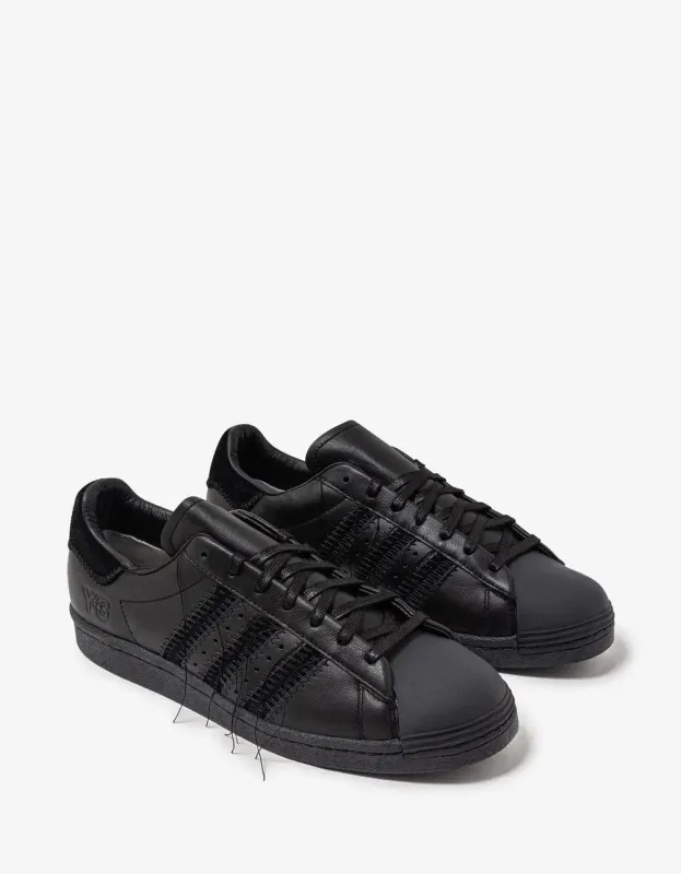 Y-3 Black Superstar Trainers sold by Zoo Fashions