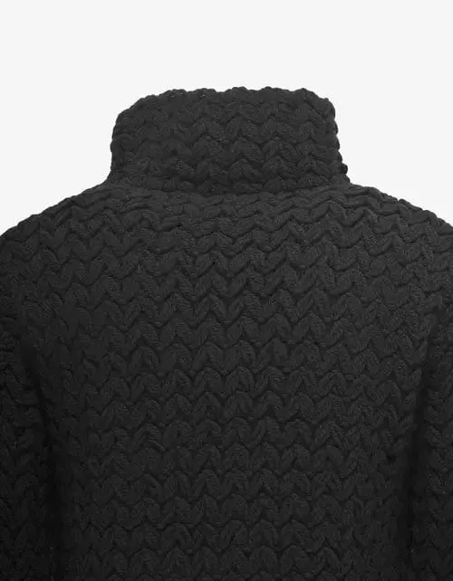 Valentino Black High-Neck Wool Knit Jumper sold by Zoo Fashions product image thumbnail 3