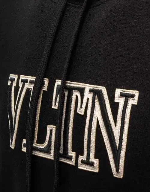Valentino Black & White VLTN Embroidered Hoodie sold by Zoo Fashions product image thumbnail 5