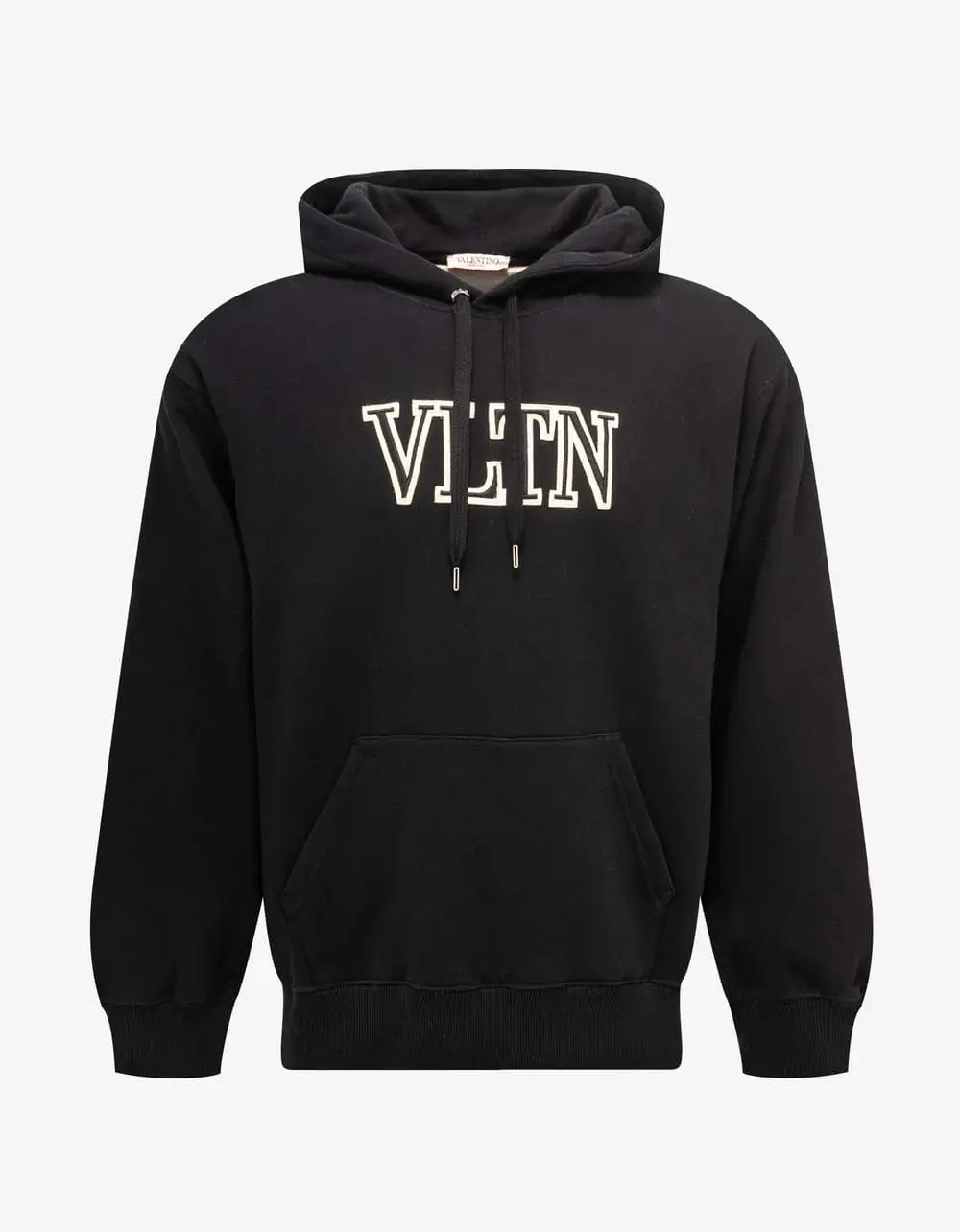 Valentino Black & White VLTN Embroidered Hoodie sold by Zoo Fashions