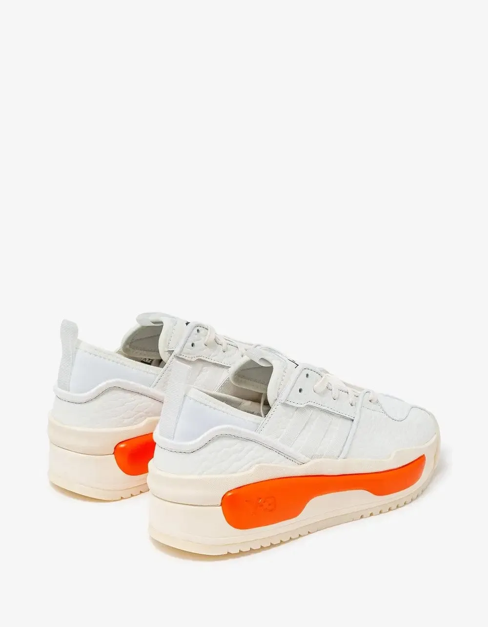 Y-3 White & Orange Hokori III Trainers sold by Zoo Fashions product image thumbnail 3