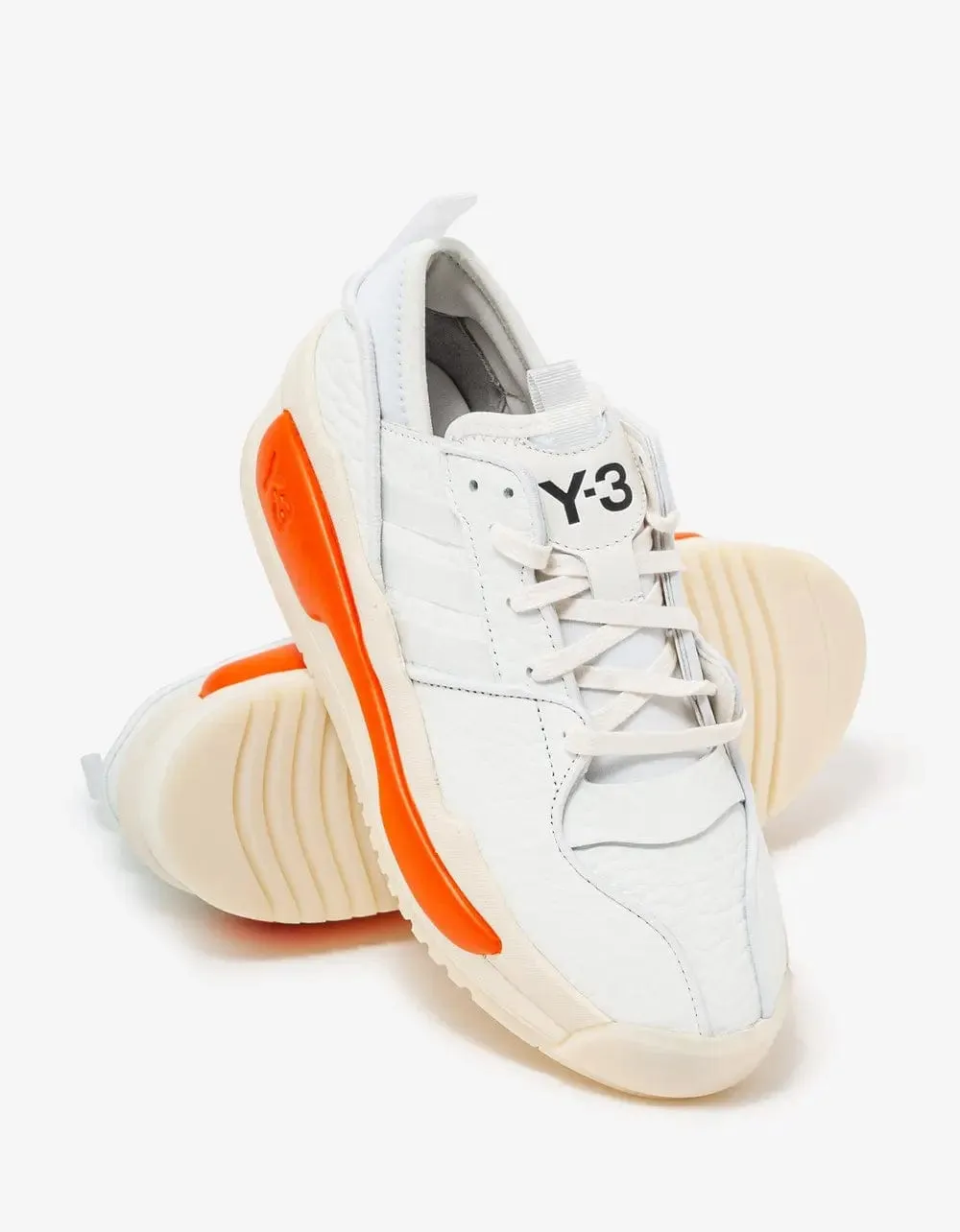Y-3 White & Orange Hokori III Trainers sold by Zoo Fashions product image thumbnail 4
