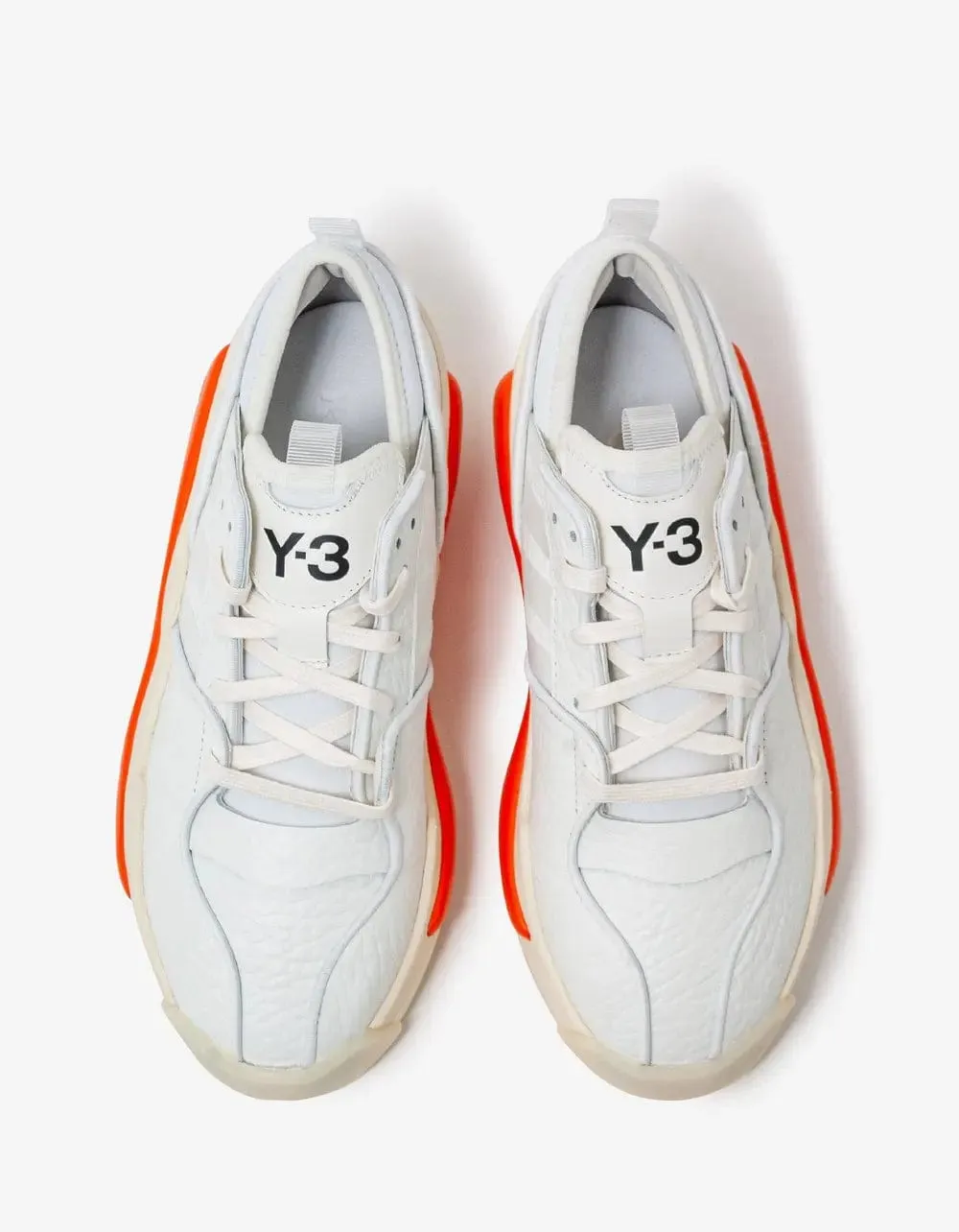 Y-3 White & Orange Hokori III Trainers sold by Zoo Fashions product image thumbnail 5