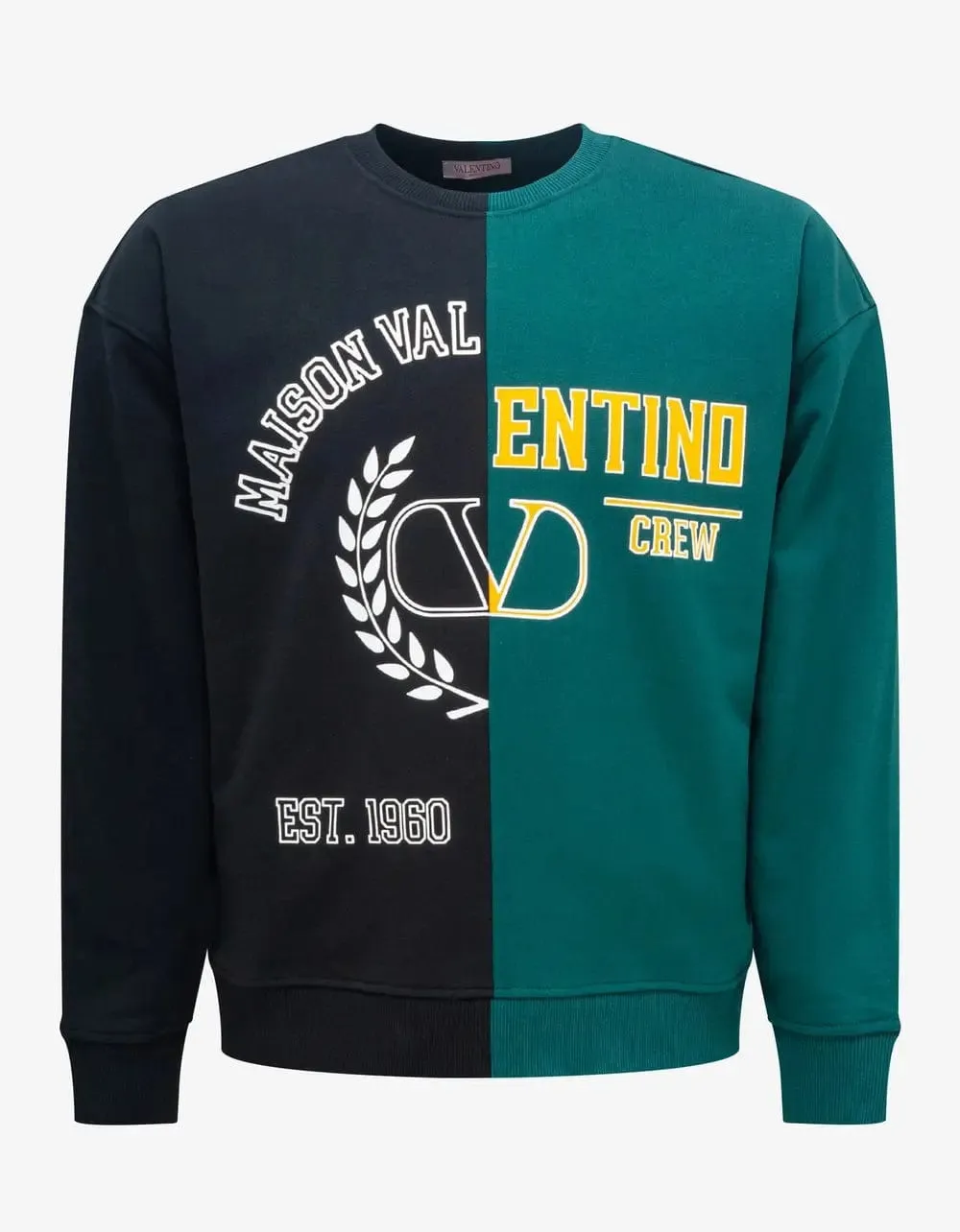 Valentino Black & Green Print Sweatshirt sold by Zoo Fashions
