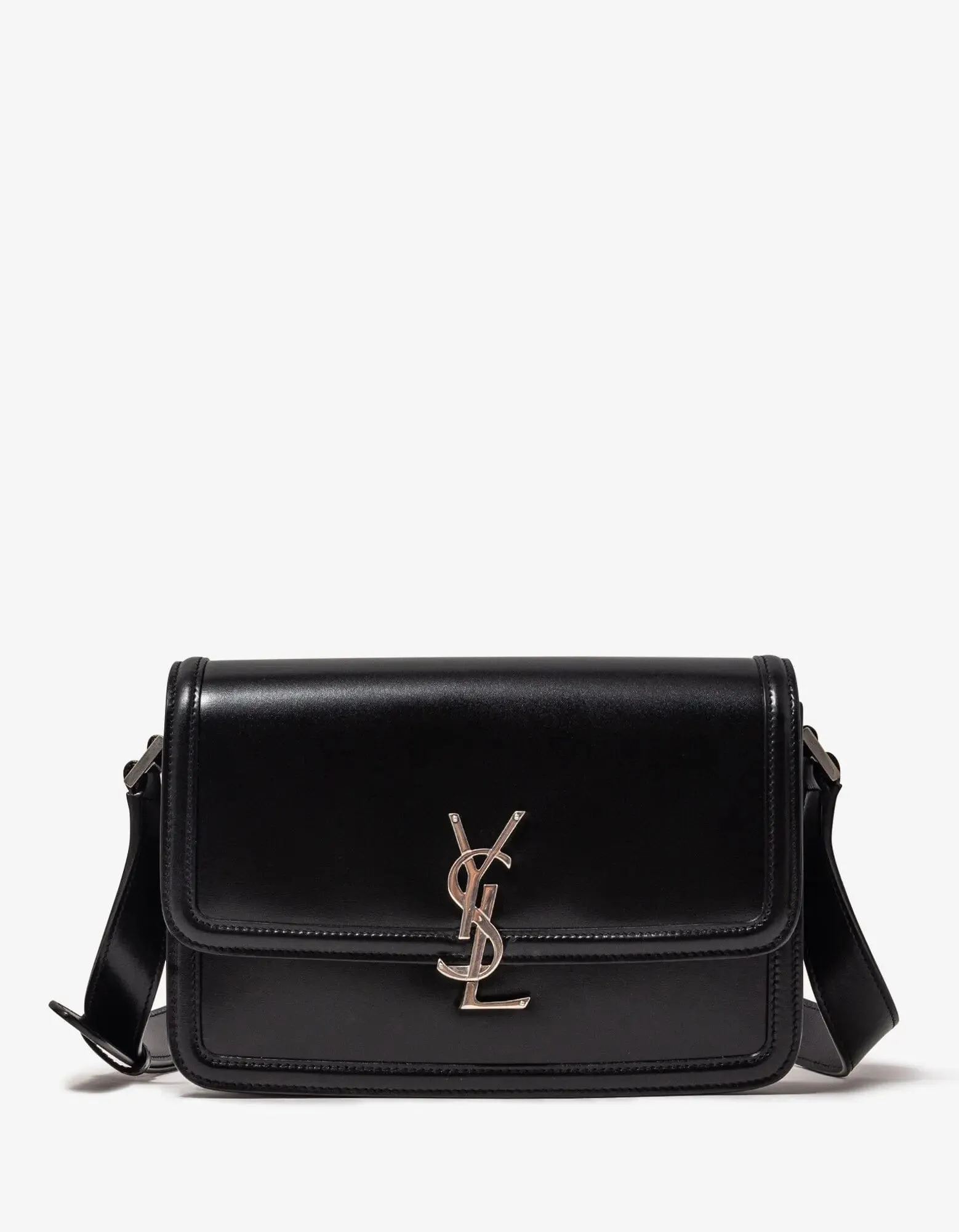 Saint Laurent Black Solferino Medium Satchel Bag sold by Zoo Fashions