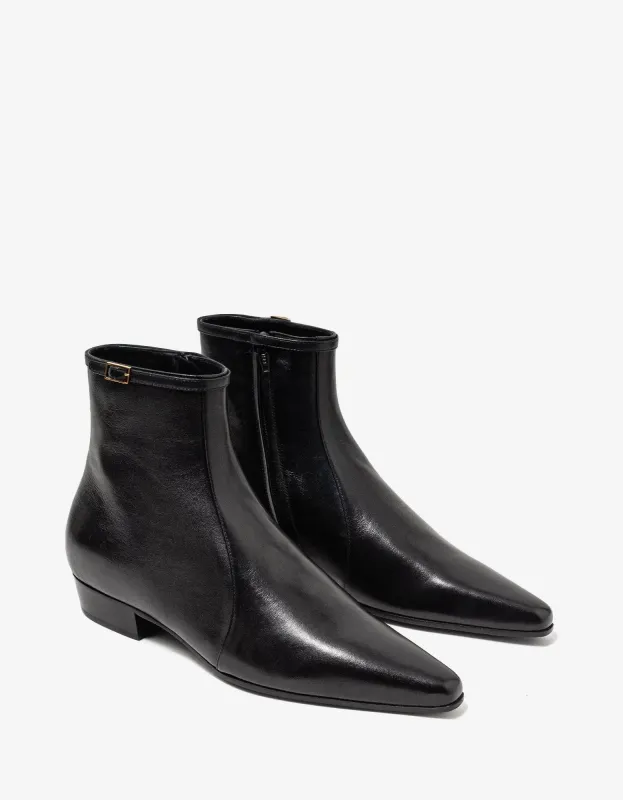 Saint Laurent Arsun Black Ankle Boots sold by Zoo Fashions
