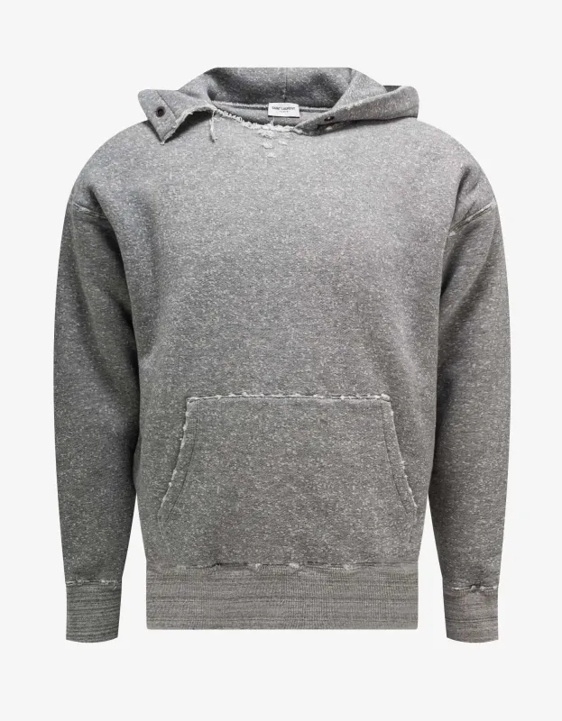 Saint Laurent Grey Saint Laurent Universite Print Hoodie sold by Zoo Fashions