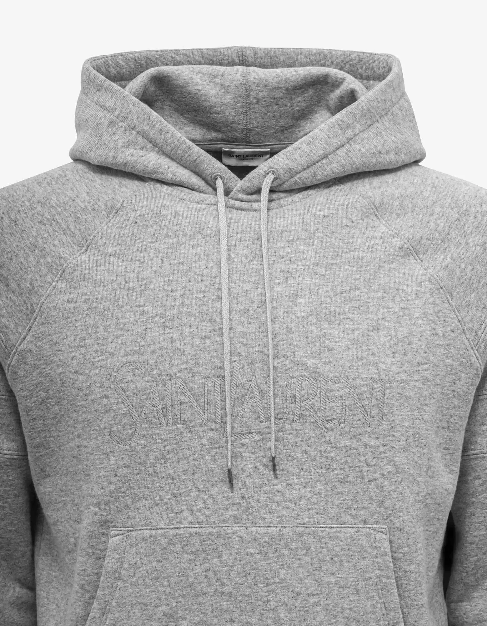 Saint Laurent Grey Logo Embroidery Hoodie sold by Zoo Fashions product image thumbnail 5