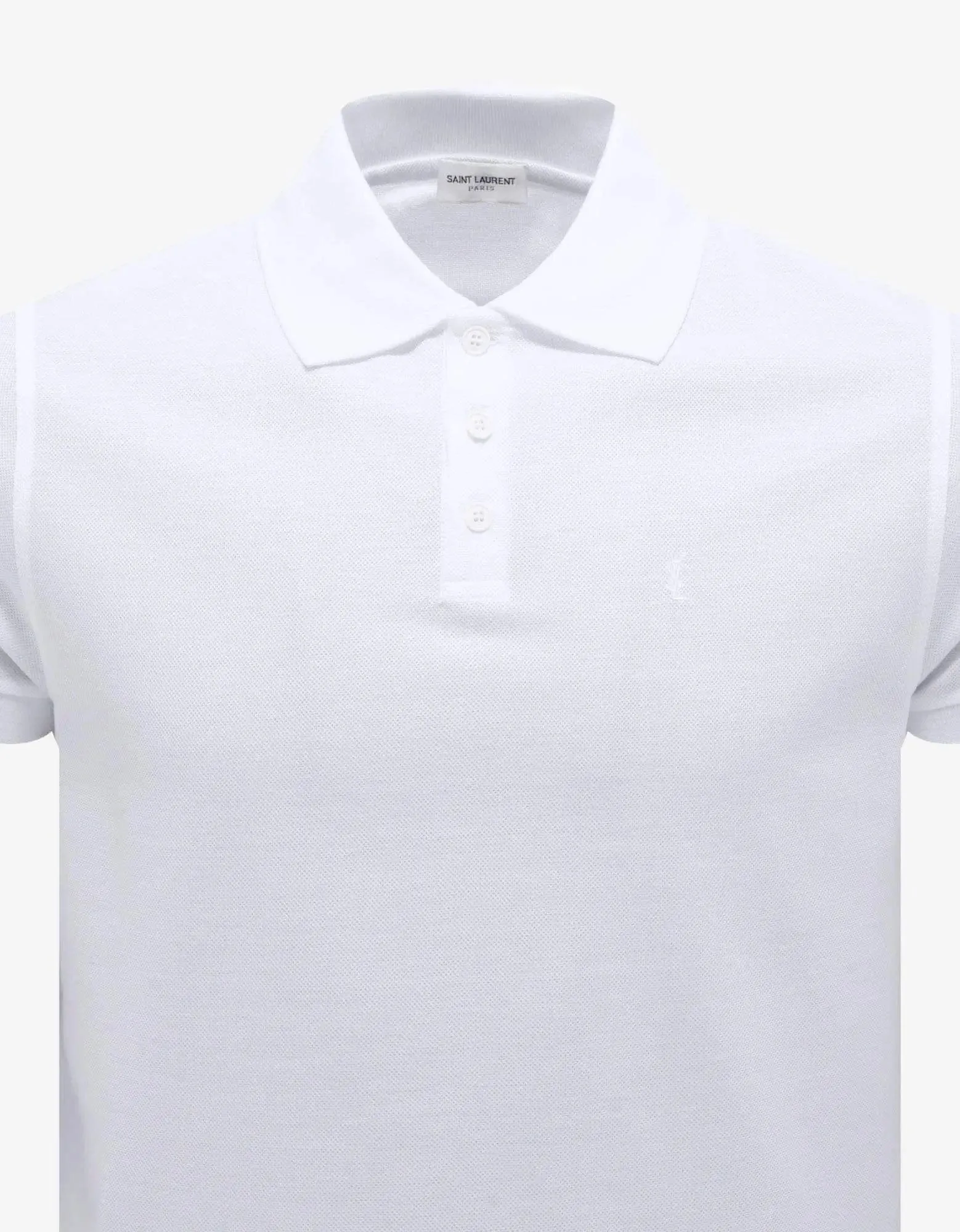 Saint Laurent White Monogram Polo T-Shirt sold by Zoo Fashions product image thumbnail 3