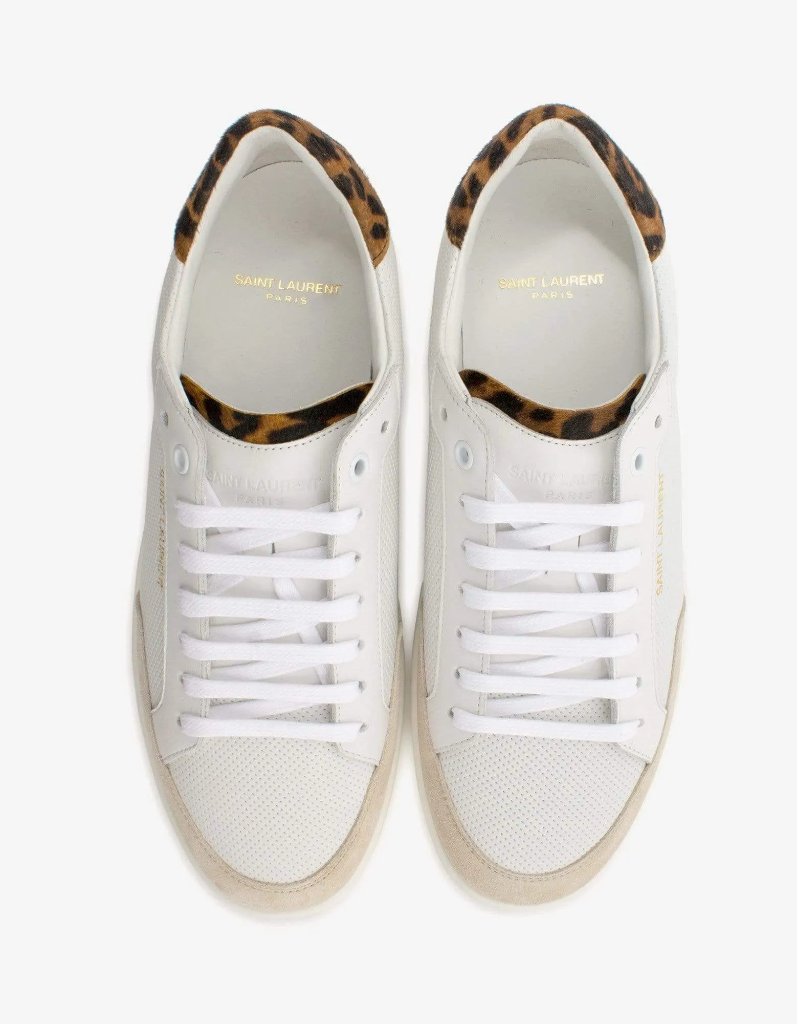 Saint Laurent Court Classic SL/10 White Perforated Leather Trainers sold by Zoo Fashions product image thumbnail 5