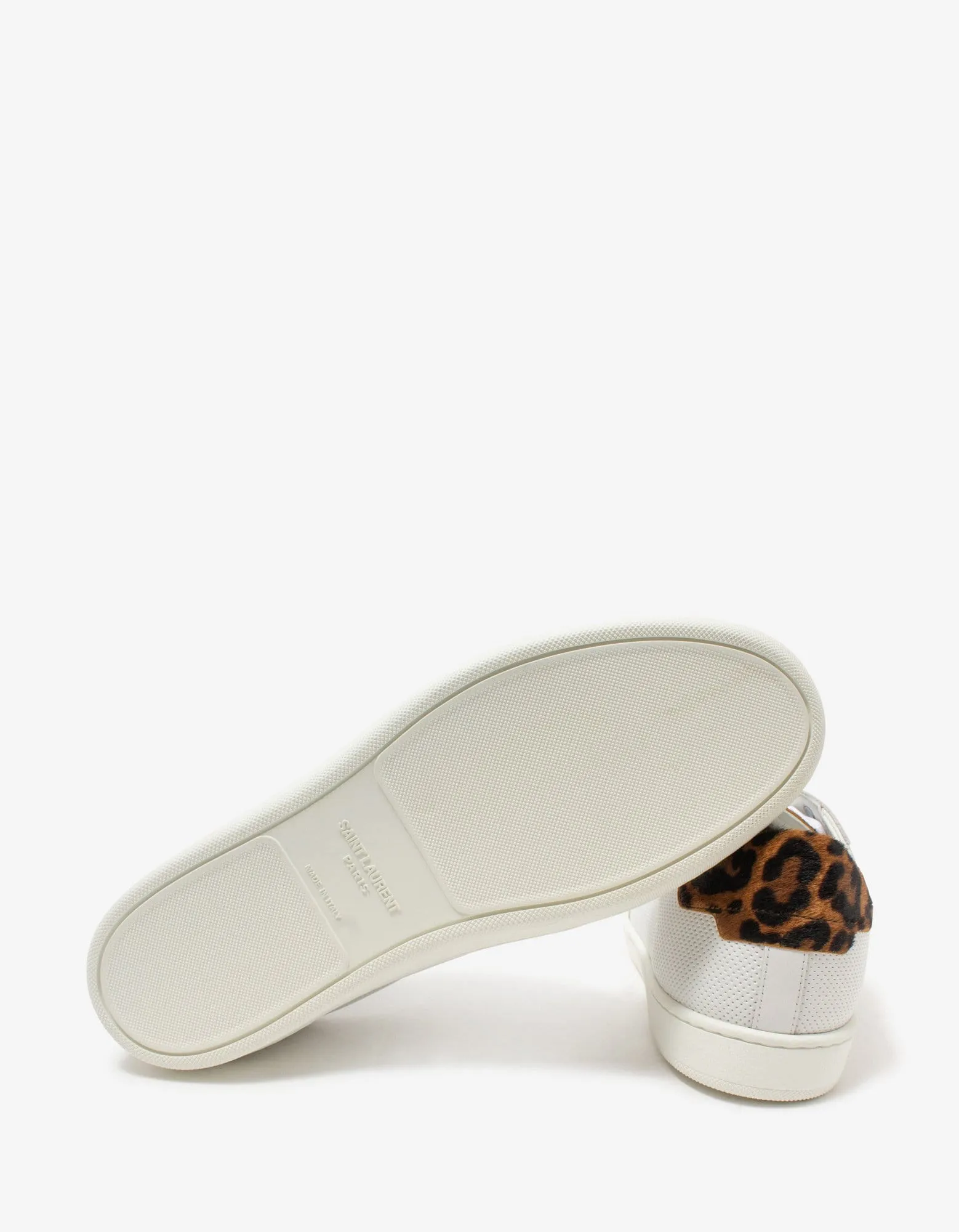 Saint Laurent Court Classic SL/10 White Perforated Leather Trainers sold by Zoo Fashions product image thumbnail 3