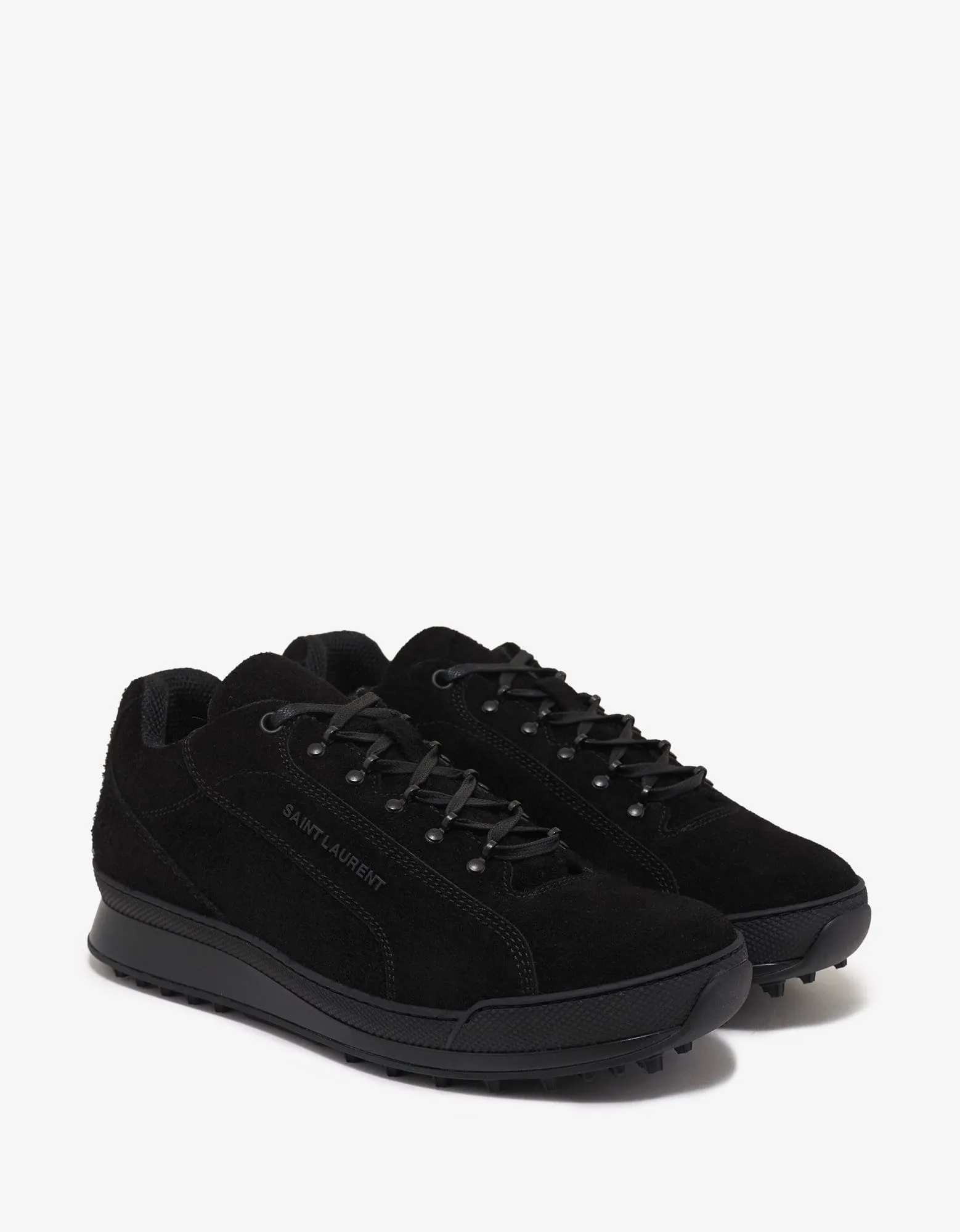 Saint Laurent Black Suede Leather Jump Trainers sold by Zoo Fashions