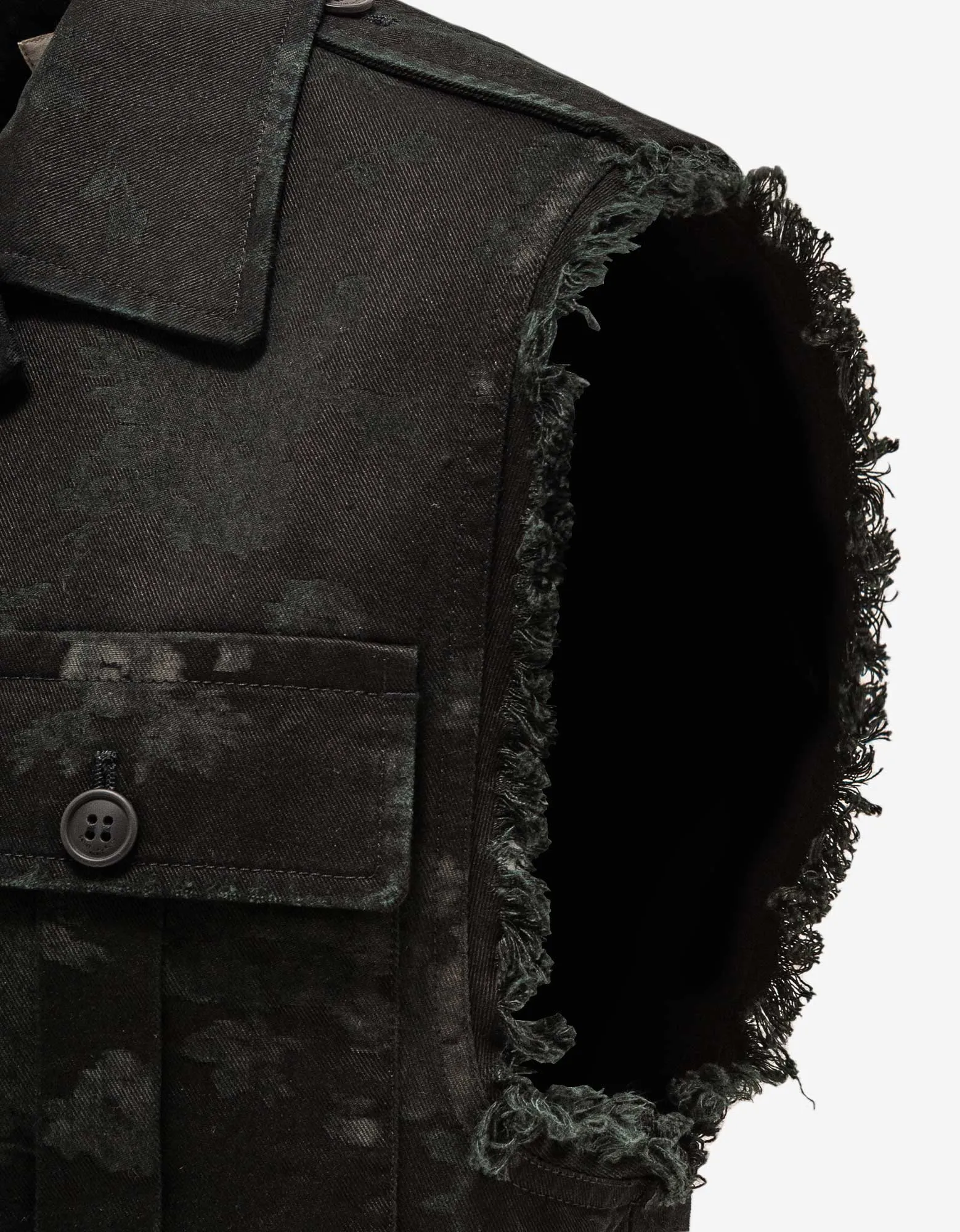 Saint Laurent Black Floral Sleeveless Jacket sold by Zoo Fashions product image thumbnail 5