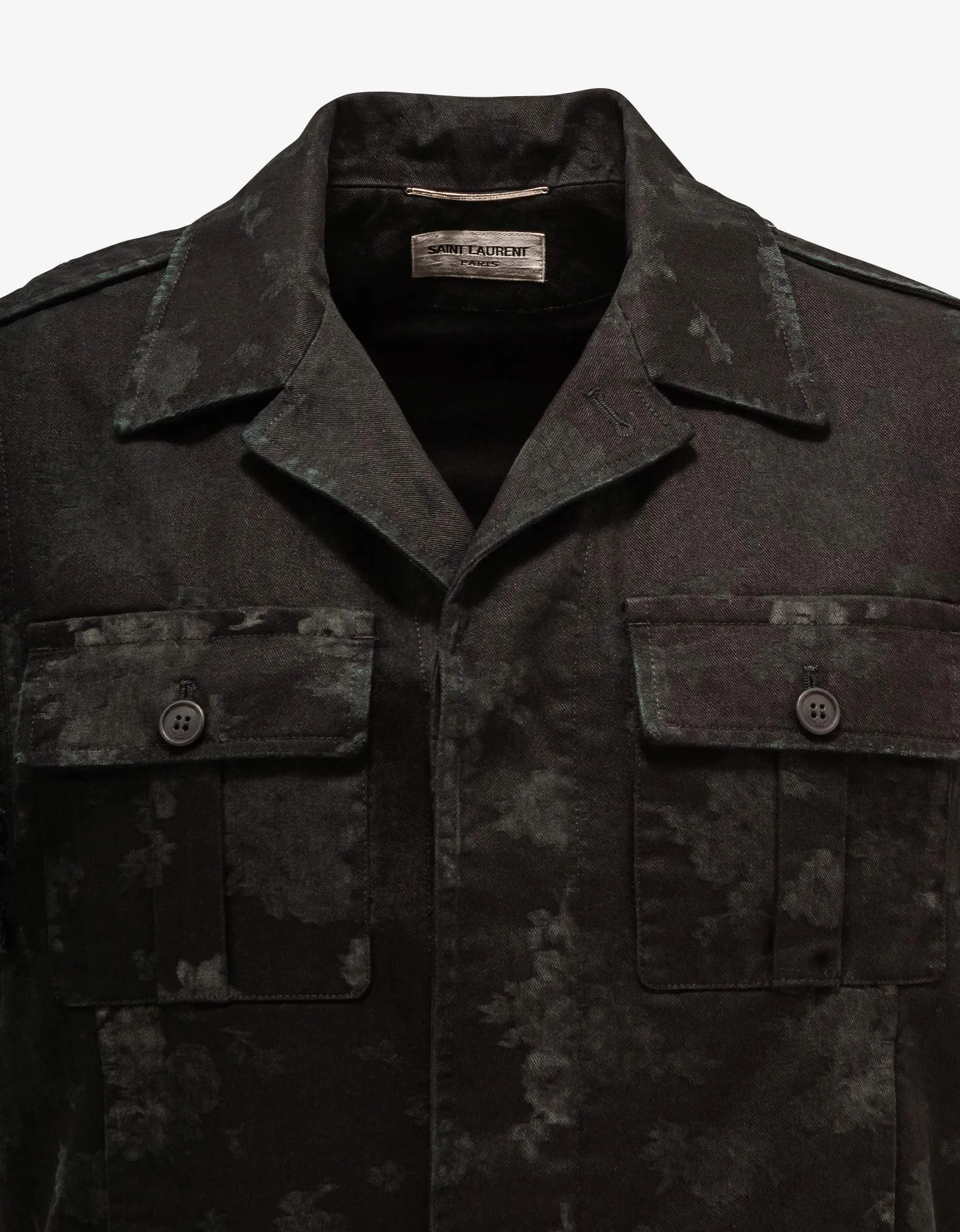 Saint Laurent Black Floral Sleeveless Jacket sold by Zoo Fashions product image thumbnail 3