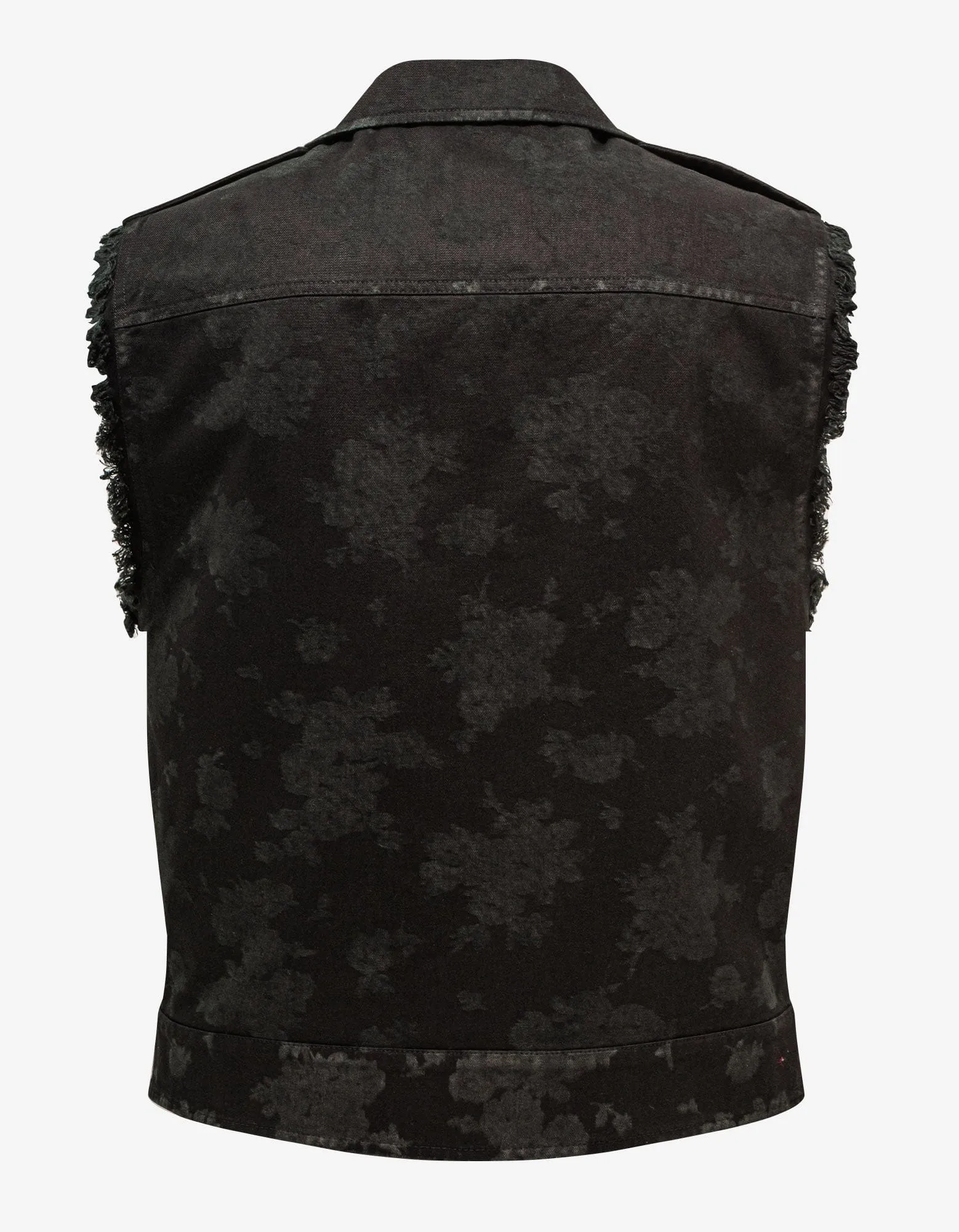 Saint Laurent Black Floral Sleeveless Jacket sold by Zoo Fashions product image thumbnail 2