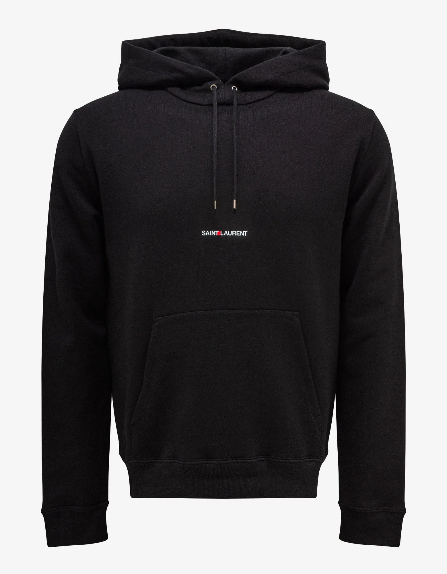 Saint Laurent Black Logo Print Hoodie sold by Zoo Fashions