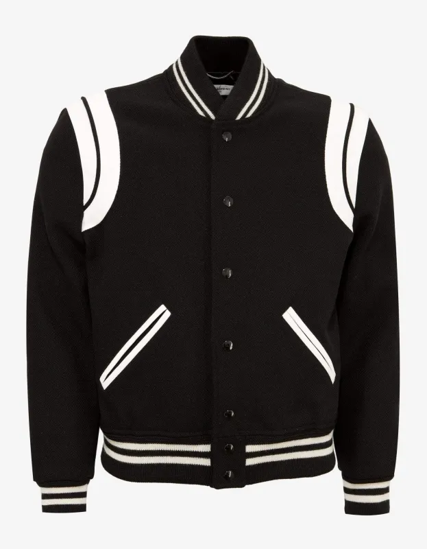 Saint Laurent Black Wool Teddy Jacket sold by Zoo Fashions
