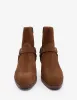 Saint Laurent Brown Wyatt 40 Harness Boots sold by Zoo Fashions
