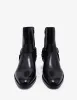 Saint Laurent Black Wyatt 40 Harness Boots sold by Zoo Fashions
