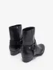 Saint Laurent Black Wyatt 40 Harness Boots sold by Zoo Fashions