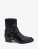 Saint Laurent Black Wyatt 40 Harness Boots sold by Zoo Fashions