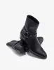 Saint Laurent Black Wyatt 40 Harness Boots sold by Zoo Fashions
