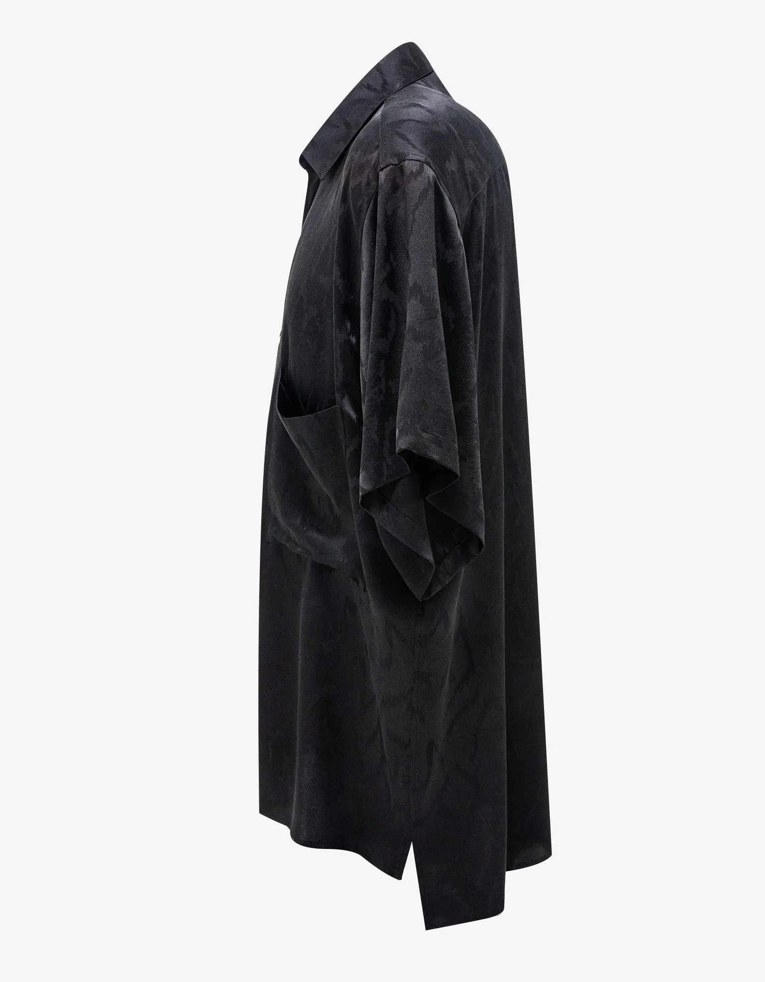 Saint Laurent Black Pattern Oversize Silk Shirt sold by Zoo Fashions product image thumbnail 4