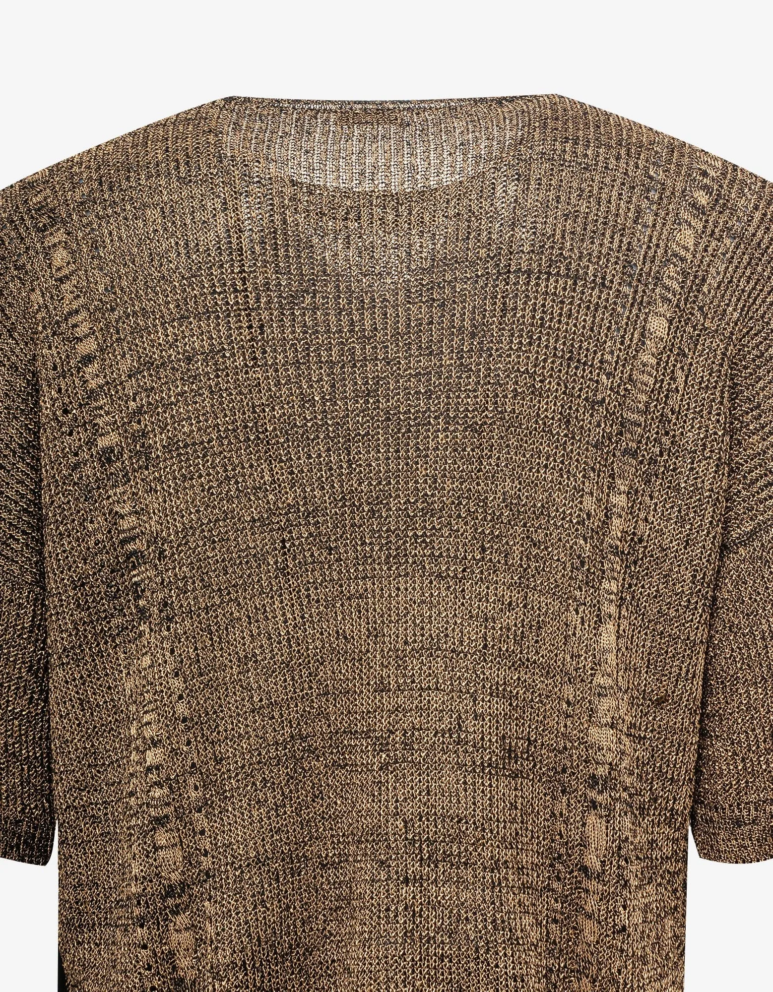 Saint Laurent Gold Knitted T-Shirt sold by Zoo Fashions product image thumbnail 5
