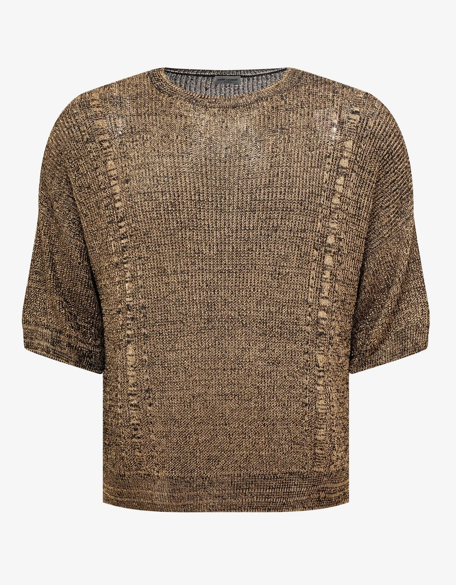 Saint Laurent Gold Knitted T-Shirt sold by Zoo Fashions