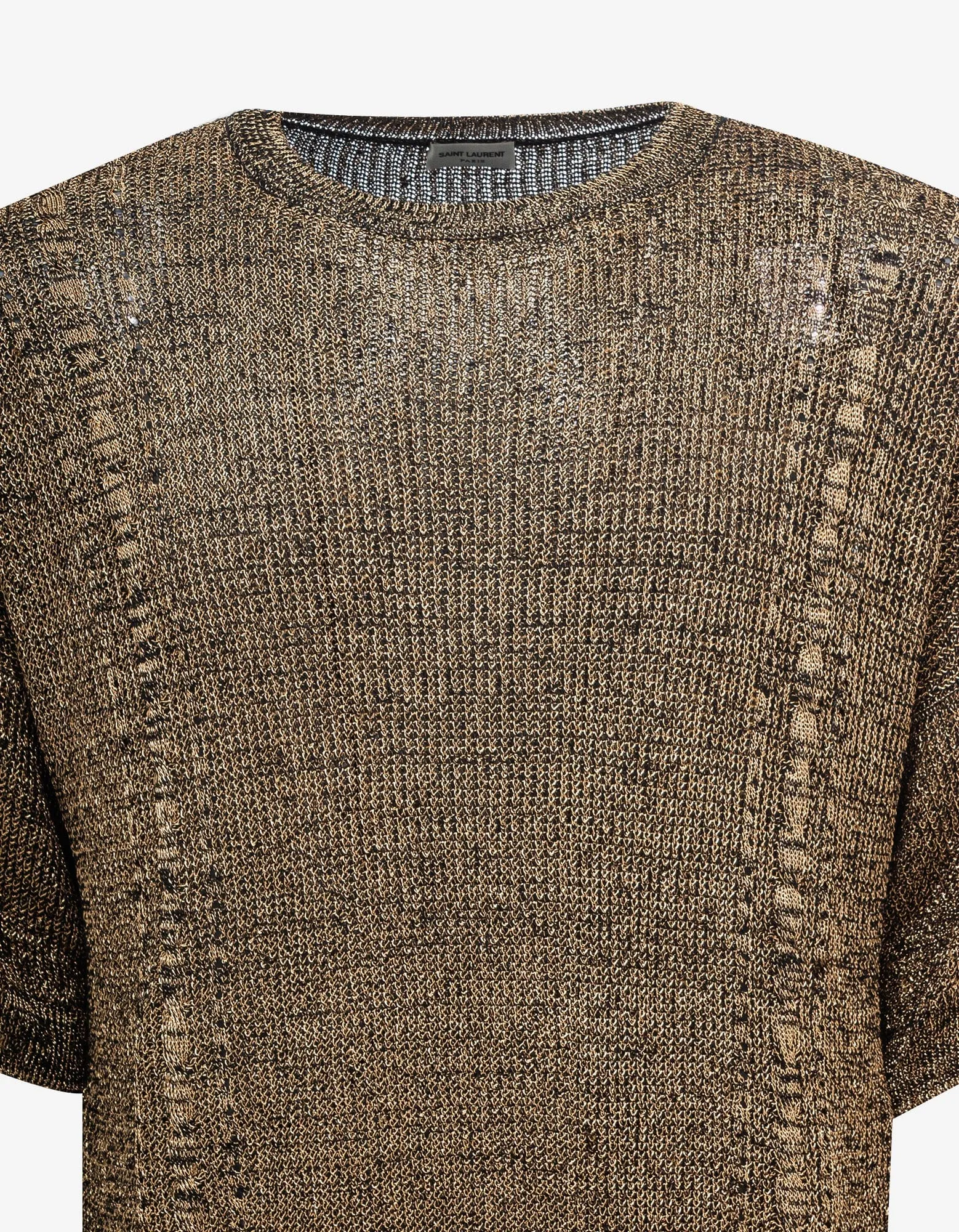 Saint Laurent Gold Knitted T-Shirt sold by Zoo Fashions product image thumbnail 3