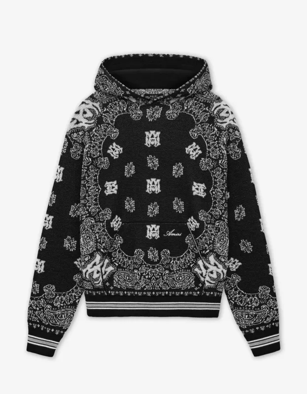 【大人気！】AMIRI☆Bandana B-Ballパーカー AMIRI Black Bandana B-Ball Hoodie Amiri