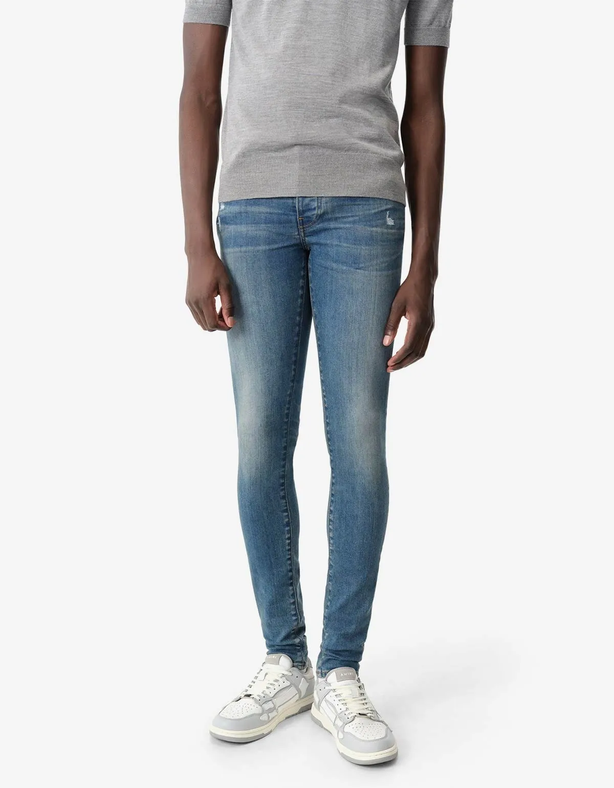Amiri Dark Indigo Stack Jeans sold by Zoo Fashions product image thumbnail 3