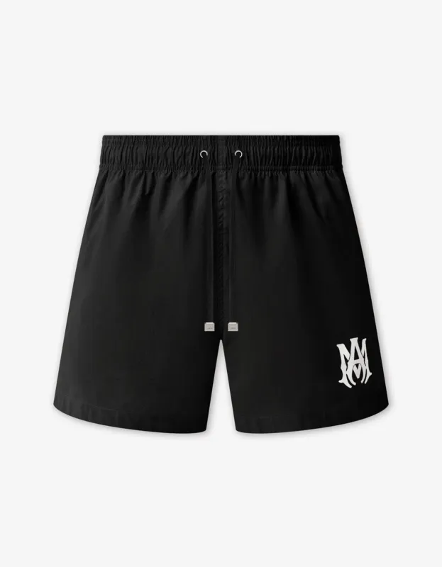 Amiri MA Core Logo Black Swim Shorts sold by Zoo Fashions